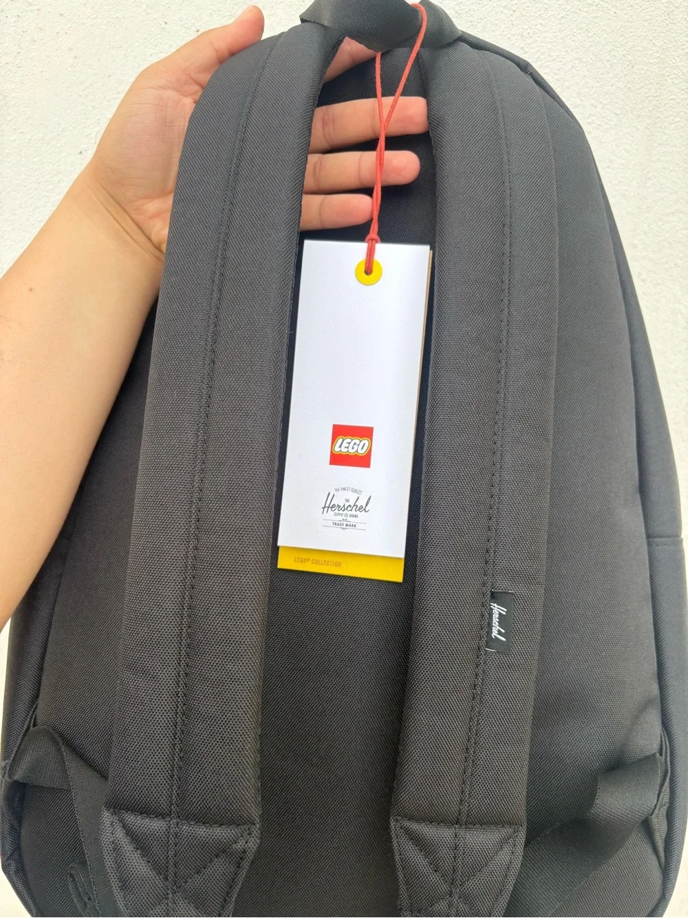 Herschel X LEGO Black Backpack with Multicolor Front Pocket